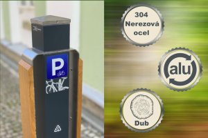 Univerzální modelová řada opěrných stojanů na kola s minimalistickým designem a dřevěným obložením