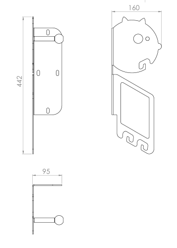 Držáky na kolo na zeď – MD 80 FUN - SET 2 ks