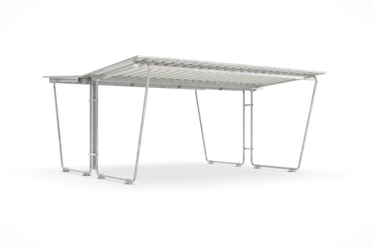 Základní oboustranný přístřešek na kola ORLÍK 28 s robustní trubkovou konstrukcí a jednoduchou montáží - Mexta, spol. s r.o.