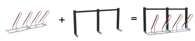 FUN 504 BN 230 V – Stojan na kola s integrovaným nabíjením a variabilním příslušenstvím