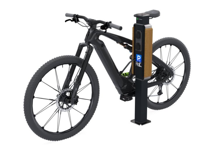 OPĚRNÝ STOJAN NA KOLO S DŘEVĚNÝM OBLOŽENÍM – METALEAN e-Bike