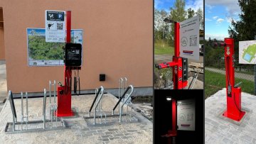 Bakov nad Jizerou_Samoobslužný servis jízdních kol a nabíjení elektrokol_METASCORE SIGN LED SOLAR