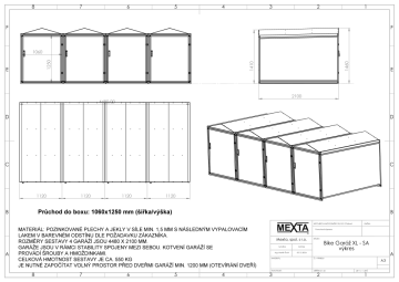 Bike Garáž XL - SA_Sestava 4 boxů