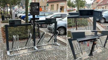 🚴‍♂️🚴‍♂️ Nový multifunkční stojan na kola pro město Ledeč nad Sázavou – Fun 504 BN 230 V Multitool! ⚡🔧