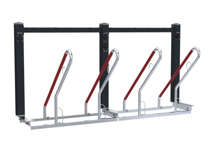 FUN 504 BN 230 V – Stojan na kola s integrovaným nabíjením a variabilním příslušenstvím