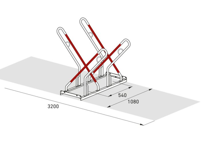Stojan na elektrokola s opěrným obloukem – FUN 514